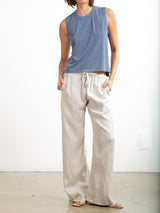Casey Pant in Linen - Oat