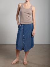 Nico Skirt in Chambray - Rinse