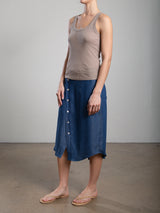 Nico Skirt in Chambray - Rinse