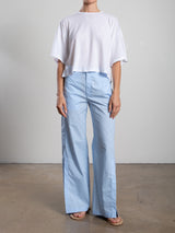 Lennox Pant in Italian Poplin - Banker Blue