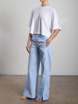 Lennox Pant in Italian Poplin - Banker Blue