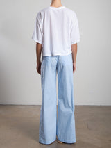 Lennox Pant in Italian Poplin - Banker Blue
