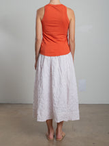 Claudia Skirt in Japanese Cotton Stripe - Brick