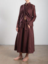 Claudia Skirt in Gossamer - Chocolate