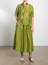 Claudia Skirt in Gossamer - Lime
