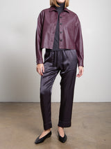 Calen Pant in Vintage Satin - Graphite