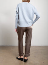 Calen Pant in Vintage Satin - Truffle