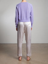 Calen Pant in Vintage Satin - Parchment