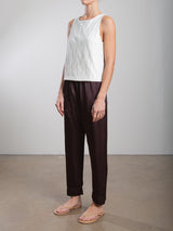 Calen Pant in Vintage Satin - Raisin