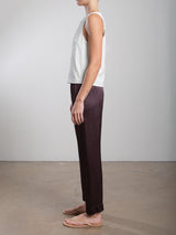 Calen Pant in Vintage Satin - Raisin