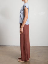 Leona Pant in French Linen - Brown