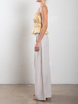 Leona Pant in French Linen - Cement