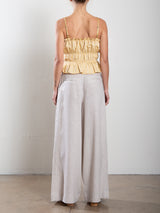 Leona Pant in French Linen - Cement