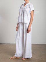 Leona Pant in French Linen - White