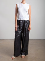 Leona Pant in Faux Leather - Black