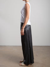 Leona Pant in Faux Leather - Black