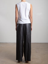 Leona Pant in Faux Leather - Black