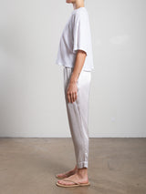 Pia Pant in Vintage Satin - Parchment