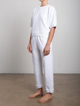 Leon Sweatpant in French Terry - White
