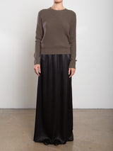 Suri Skirt in Vintage Satin - Black