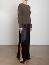 Suri Skirt in Vintage Satin - Black