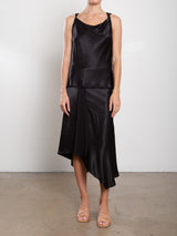 Samara Skirt in Vintage Satin - Black