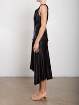 Samara Skirt in Vintage Satin - Black