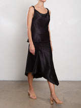 Samara Skirt in Vintage Satin - Black