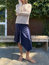 Samara Skirt in Vintage Satin - Night