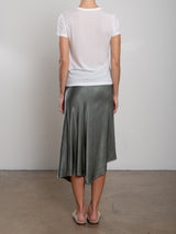 Samara Skirt in Vintage Satin - Nori