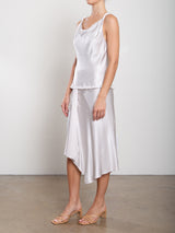 Samara Skirt in Vintage Satin - Parchment