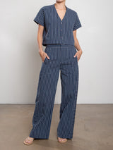 Sia Shirt in Raised Stripe - Ink