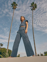 Wes Pant in Raised Stripe - Ink