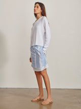 Miriam Skirt in Bari Stripe - Blue