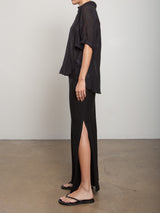 Romy Skirt in Heritage Linen - Black