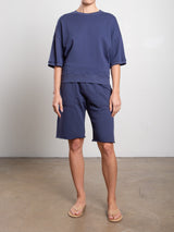 Tavi Short in French Terry - Blueberry