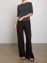 Francine Pant in Heritage Linen - Black