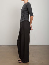 Francine Pant in Heritage Linen - Black