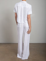 Francine Pant in Heritage Linen - White