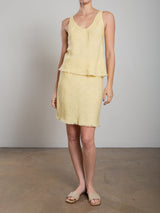 June Skirt in Heritage Linen - Butter
