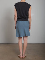 June Skirt in Heritage Linen - Sea