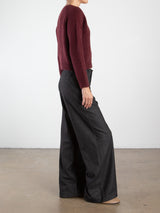Josephine Pant in Cambridge Flannel - Charcoal