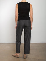 Ezra Pant in Cambridge Flannel - Charcoal