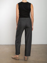 Ezra Pant in Cambridge Flannel - Charcoal