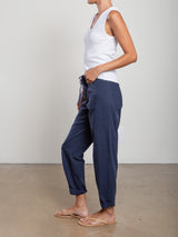 Ezra Pant in Washed Canvas - Blueberry