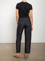Ezra Pant in Denim - Black