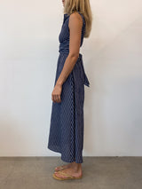 Lucia Dress in Marina Stripe - Ink