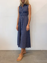 Lucia Dress in Marina Stripe - Ink