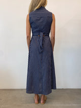 Lucia Dress in Marina Stripe - Ink