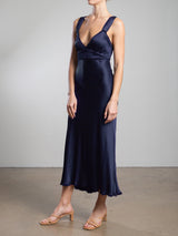 Colette Dress in Vintage Satin - Night